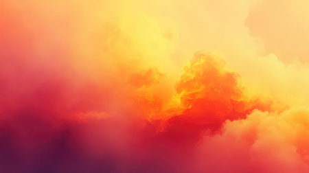 Abstract fiery clouds glowing with warm colors
