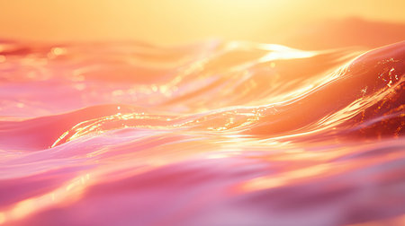 Abstract liquid surface with glowing warm colors