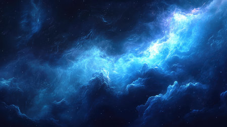 Cosmic nebula forming new stars in deep space