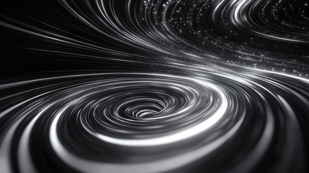 Digital data flowing light lines vortex tunnel
