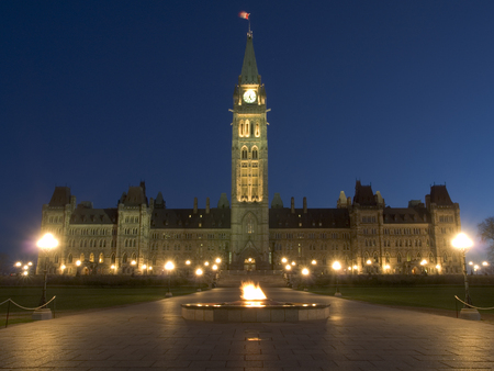 Canadian Parliament at Dawnの写真素材