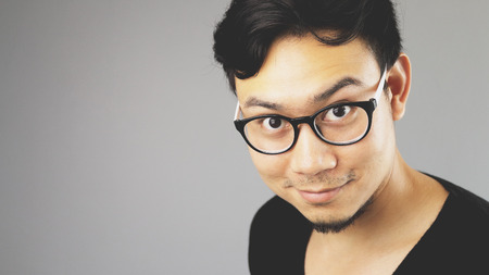 Close up man face.