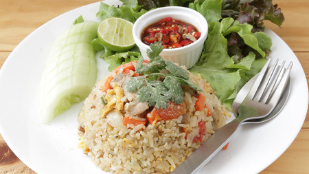 Thai fried rice set.の写真素材