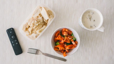 Breakfast set of clean menu.の写真素材