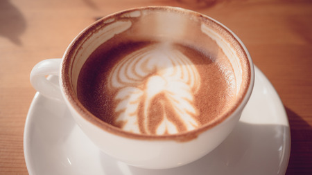 Half cup of coffee in the shop.の写真素材