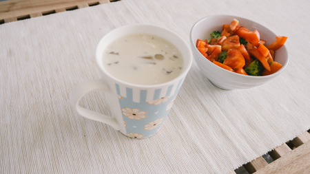 Breakfast set of clean menu.の写真素材