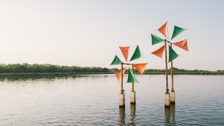 Water windmill in Thailand.