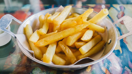 French Fries served on the table.