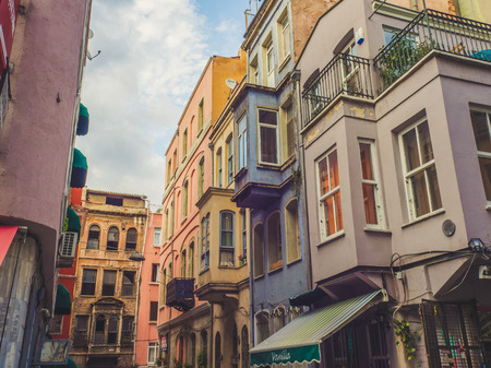 ISTANBUL, TURKEYâ SEPTEMBER 10-13 2016: Street and city life of Istanbul.のeditorial素材