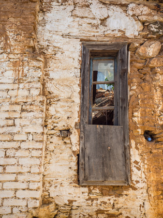SIRINCE, SELCUK, TURKEY - SEPTEMBER 13 2016: Old wooden windows in Sirince, a Greek village in Turkey.のeditorial素材