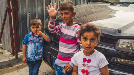 ISTANBUL, TURKEY - SEPTEMBER 10-13 2016: Childrens of Balat.のeditorial素材