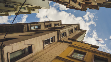 Istanbul, Turkey - September 10, 2016: Street and buildings in Istanbul.のeditorial素材