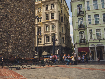 Istanbul, Turkey â September 13 2016: People and city of Istanbul.のeditorial素材