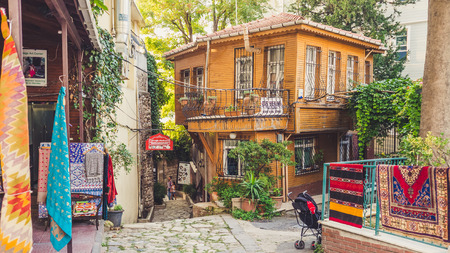 Istanbul, Turkey - September 13 2016: Morning time in Fatih tourist area.のeditorial素材