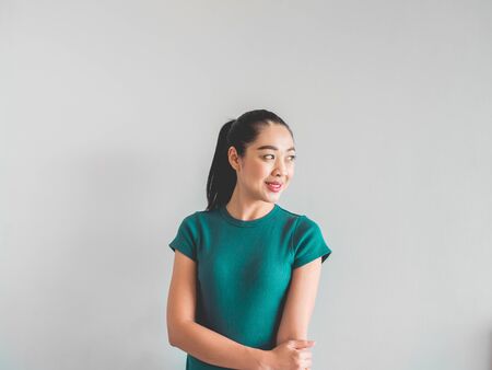 Happy Asian woman with smile and laugh face.の写真素材