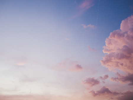 Vivid colorful sunset sky with some clouds...