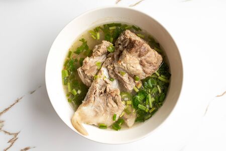 Thai hot Spicy soup with pork bones. Leng Thai popular spicy soup similar to Tom Yam.