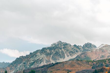 Beautiful nature scenic of caucasus mountains trekking trails in Georgia.