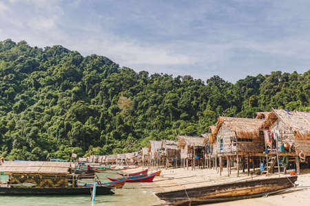 Phang-nga, THAILAND -April 25 2022, MU KO SURIN national, village of Moken.のeditorial素材