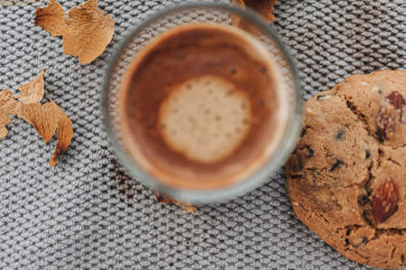 Cookies and espresso coffee served as break time or breakfast.