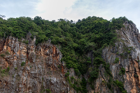 Khao Khuha Mountain and canyon in Chumphon, Thailand.の写真素材