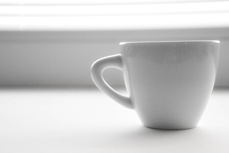 white ceramic cupの写真素材