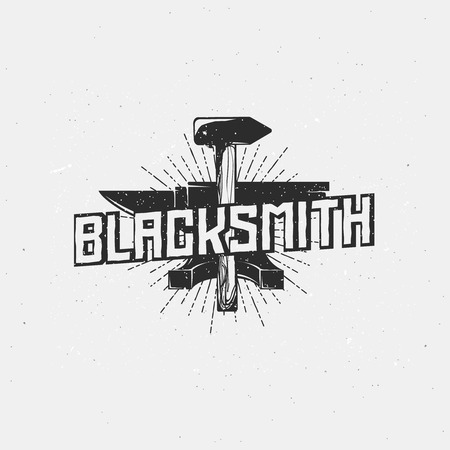 Label for blacksmith business companyのイラスト素材