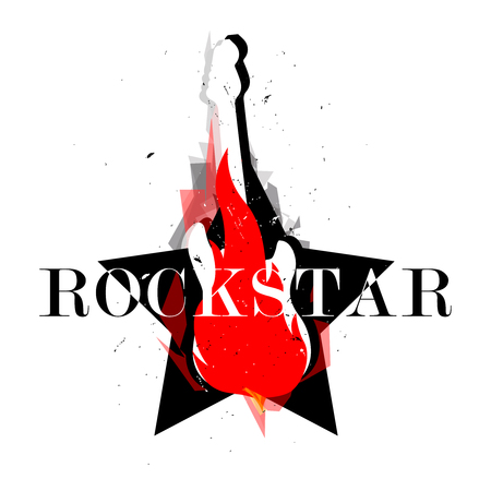 Rockstar concept, rock poster conceptのイラスト素材