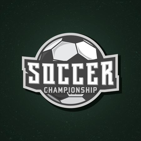 Soccer stamp, soccer championship sticker, vectorのイラスト素材