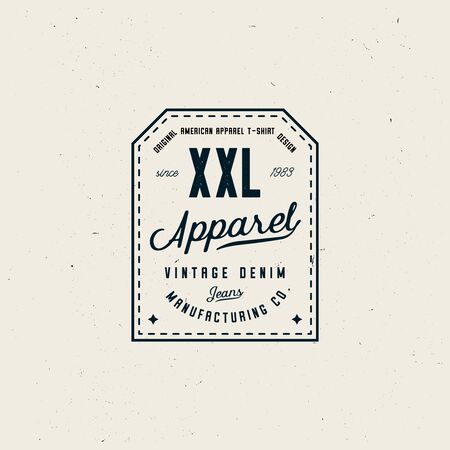 Vintage clothing label template, elegant clean vintage styleのイラスト素材