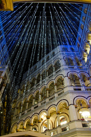 Shopping mall called Centro Comercial Palacio Nacional. Located in the center of Medellin.のeditorial素材