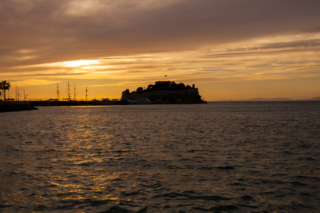 Pigeon Island Castle during Sunset in Kusadasi, Turkey