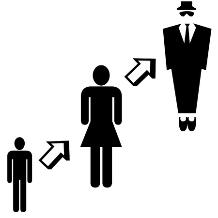 Chain of command illustrationの写真素材