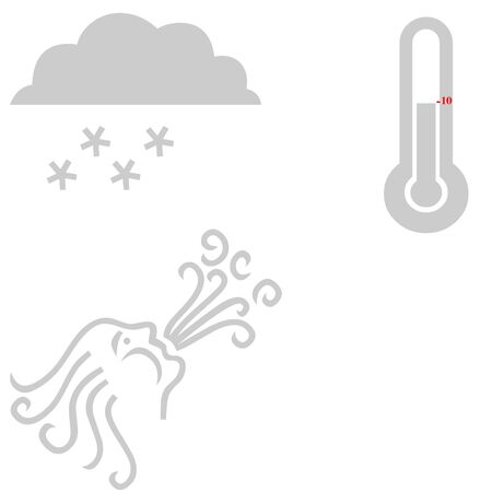 Winter iconsの写真素材
