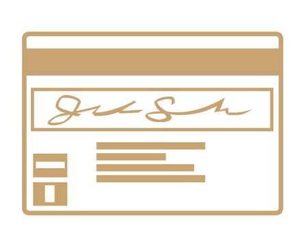 Credit card signature illustrationの写真素材