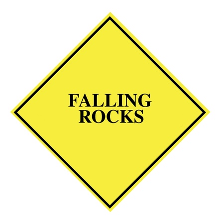 Falling rocks sign illustrationの写真素材