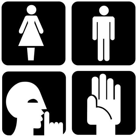People and gesture iconsの写真素材