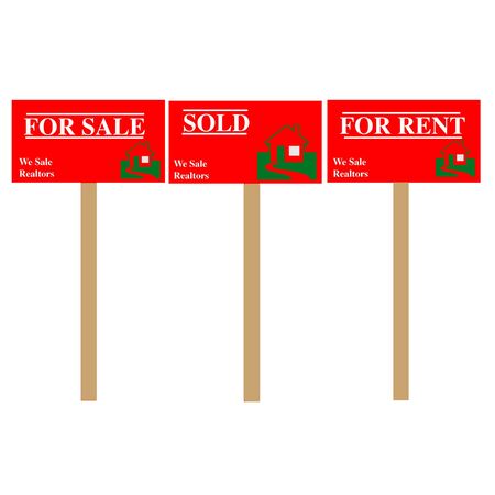 Advertisment sign illustrationの写真素材