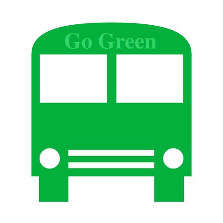Go green bus illustrationの写真素材