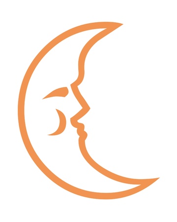 Quartermoon iconの写真素材