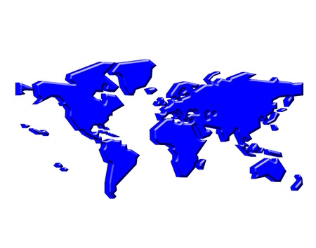 3D Map of the worldの写真素材