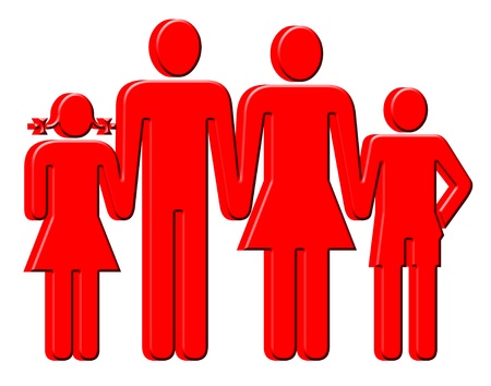 3D Familyの写真素材