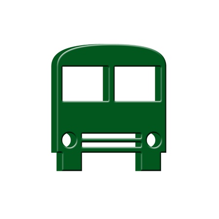 3D Bus iconの写真素材