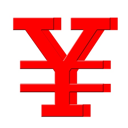 3D Japanese yen symbolの写真素材