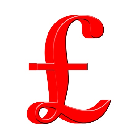 3D English pound money symbolの写真素材