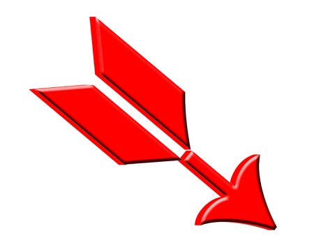3 D red arrowの写真素材