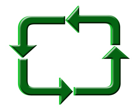 3 D Recycle arrowsの写真素材