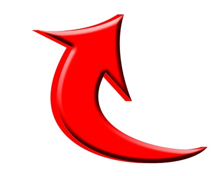 3 D Curved arrowの写真素材