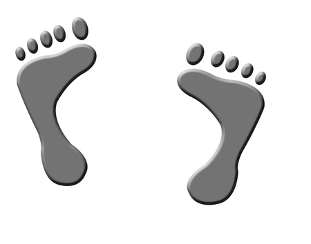 Human footprints illustの写真素材