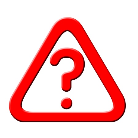 Triangle and question mark